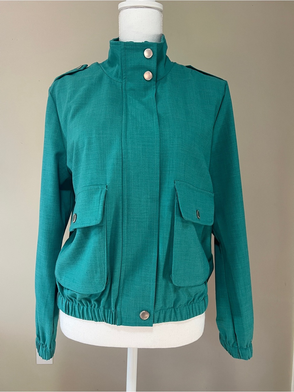 Liverpool Teal Utility Jacket with Front Flap Pockets